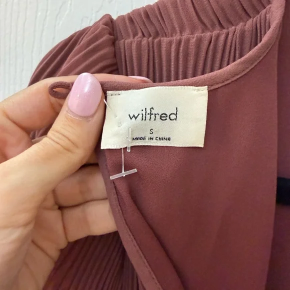 Wilfred Daydreamer Midi Dress Ashy Rose Size Small Aritzia #85140 - Picture 7 of 10